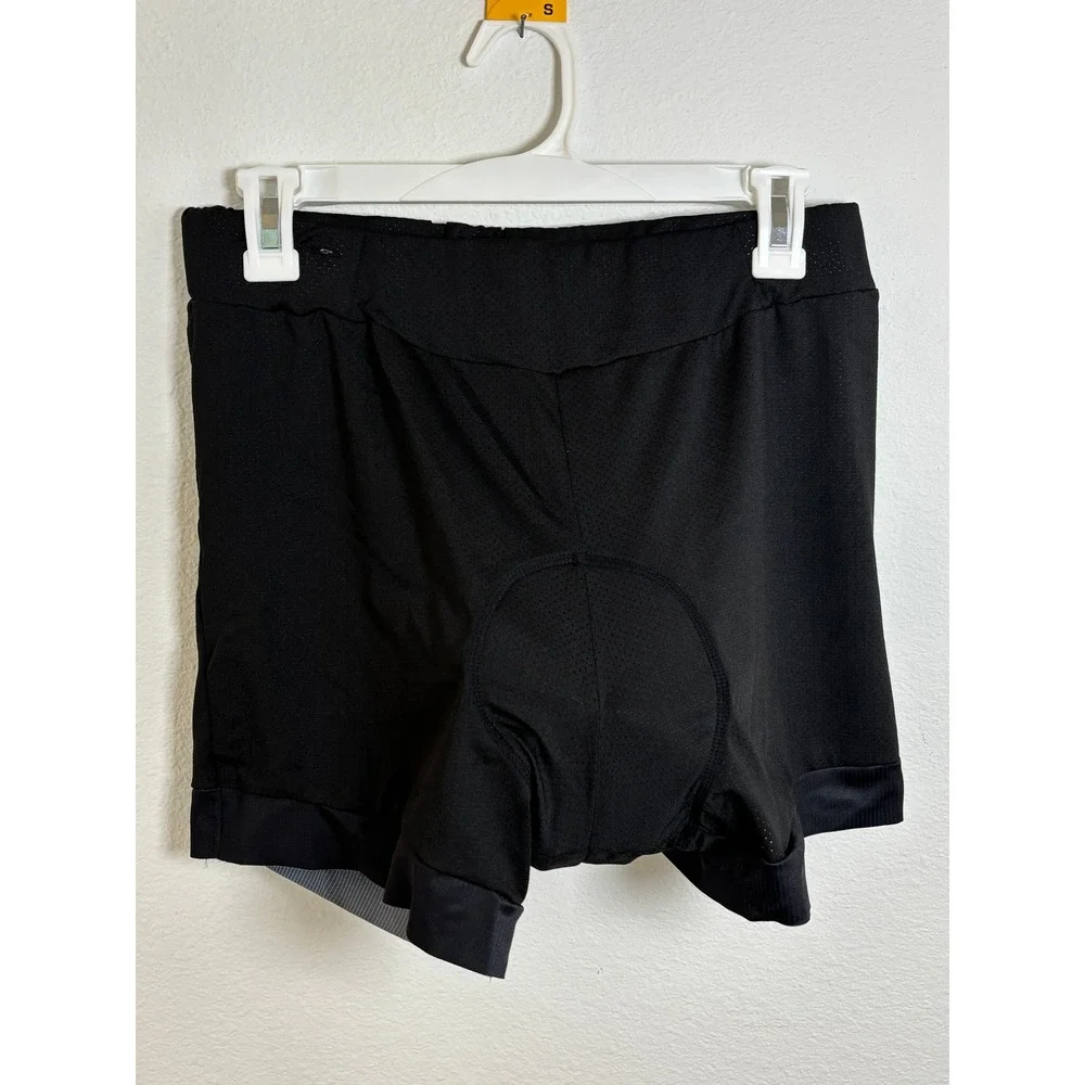 Black Padded Cycling Liner Shorts Mesh Breathable Bike Underwear Small
